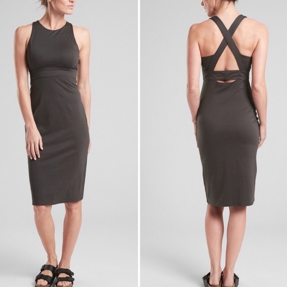Athleta Dresses & Skirts - Athleta Deep Breath Bralette Dress Womens Size Small Black Olive